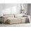 Beliani Modular Corner Sofa 3 Seater HELLNAR with Ottoman Velvet Light Beige Left Hand 5