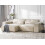 Beliani Modular Corner Sofa 3 Seater HELLNAR Velvet Light Beige Right Hand 2