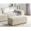 Beliani Ottoman HELLNAR Velvet Light Beige 2