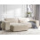 Beliani Modular Sofa 2 Seater HELLNAR with Ottoman Velvet Light Beige 5
