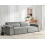 Beliani Modular Sofa 2 Seater HELLNAR Grey Fabric 6