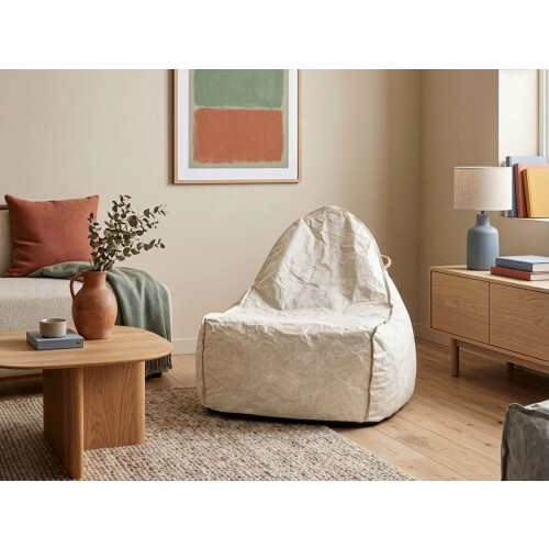Beliani Bean Bag 200 L DROP 63 cm 75 cm Light Beige 1