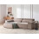 Beliani Modular Corner Sofa 3 Seater HELLNAR Fabric Light Brown Right Hand 3