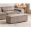 Beliani Ottoman HELLNAR Fabric Light Brown 4