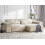 Beliani Modular Corner Sofa 3 Seater HELLNAR Velvet Light Beige Left Hand 7