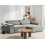 Beliani Modular Corner Sofa 3 Seater HELLNAR Left Hand Grey Fabric 6