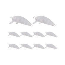 10 Stück Angelköderkörper 5 cm 2,7 g unbemalt Crankbait Vib Minnow Wobbler Hardbait Blankköder