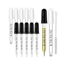 10 eye droppers with robust rubber head, 1 ml glass droppers, liquid droppers for oils, precision pipette droppers