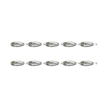 10 Stück Gitarren-Klinkenbuchsen (6,35 mm, verchromt, silber) für Strat-Gitarren