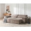 Beliani Modular Corner Sofa 3 Seater HELLNAR with Ottoman Fabric Light Brown Right Hand 2