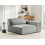 Beliani Corner Seat HELLNAR Left Hand Grey Fabric 6