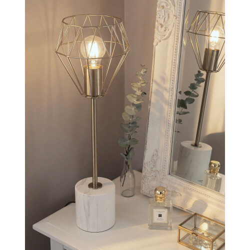 Beliani Table Lamp MOONI Metal Brass 1