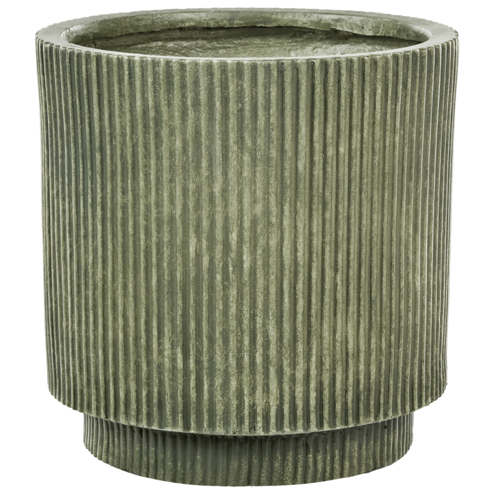 Beliani Plant Pot Daria 30 Cm Olive Green