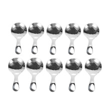 10-teiliges Set aus Edelstahl-Kurzgrifflöffeln, Salzlöffeln, Gewürzlöffeln, Dessertlöffeln, Teelöffeln,