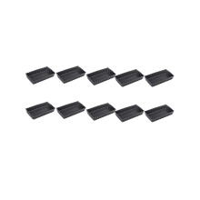 10-teiliges Set rechteckiger Antihaft-Kuchenformen, Tarteformen, Formen mit herausnehmbarem Boden, Antihaft-Quicheformen,