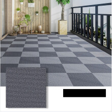 4er-Set Dunkelgraue selbstklebende Teppichfliesen für Wohnzimmer, Schlafzimmer, Büro – 30x30 cm ineinandergreifende Bodenmatten