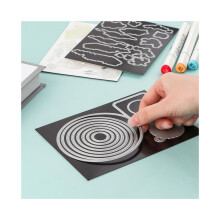 10 Soft Rubber Magnetic Sheets for Storing Die-Cutting Tools, Orange, 0.3 mm Thick Magnetic Sheets for Cutting and Crafting