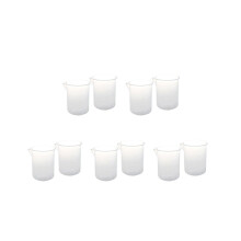 10 pieces 50ml laboratory plastic water liquid measuring cups transparent
