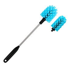 2-in-1 Stainless Steel Brush, Long Handled Water Bottle Brush Multi-Purpose Cleaning Tool Removable Brush Heads