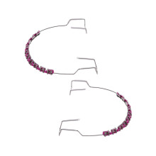 1 Paar bunte, temporäre Zahnspangen, Metalldrähte, künstliche Brackets, kieferorthopädische Ketten,