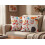 Beliani Throw Cushion VISCARIA 45 x 45 cm Velvet Multicolour Plant Pattern 4