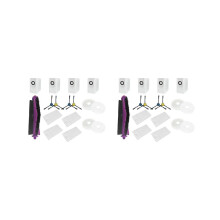 2 Sets für Midea V12 Ersatzteile, Zubehör, Verbrauchsmaterialien, Hauptseitenbürste, HEPA-Filter, Reinigungstuch,