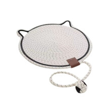 2-teiliges Katzenkratzbrett aus Baumwollseil, Kratzbaummatte, Krallenschaber zum Abschleifen der Katzenkrallen,