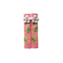 2 Stück Tür-/Kühlschrankgriffabdeckungen mit Blumenmuster und Polka-Dots, rosa, für Küche und Zuhause