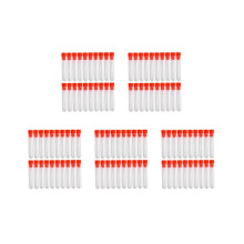 100 pcs. Unfilled plastic test tubes, laboratory testing tool with screw cap, transparent, 12 x 60 mm