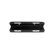 16-hole piccolo storage box made of leather, black leather, to prevent impacts. Piccolo box, pipe instrument case, wooden piccolo box