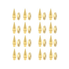 16 Paar 6 x 36 mm Kupfer-Lautsprecherspikes mit Isolationsfunktion + Fußpads, Fußmatten, Lautsprecherisolierung,