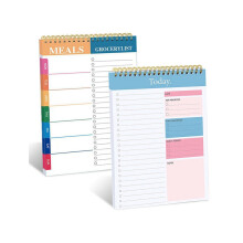 2er-Pack Aufgabenlisten-Notizblock, Wochenplaner (14,2 x 21,6 cm), Tagesplaner, Produktivitäts-Notizorganizer