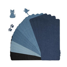 20 Bügelflicken für Jeans, 11 x 5,12 Zoll große Bügelflicken aus reiner Baumwolle, 5 Farben, Jeansreparaturflicken