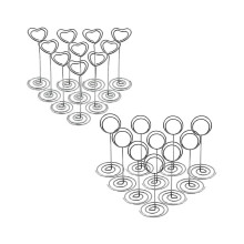 20-teiliges Set Tischkartenhalter, Tischnummernhalter aus Metall, Namenskartenhalter, Notizclips für