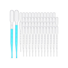 1000 pieces 3 ml plastic transfer pipettes, disposable measuring pipettes for scientific experiments