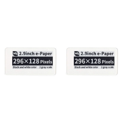 2X Waveshare 2.9 Inch Wireless NFC-Powered EPaper Eink E Paper E-Ink Display Screen Module for Android APP, No Battery