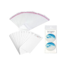 100er-Packung Auto-Untersetzer, sublimierte Auto-Untersetzerkarte mit 100 Beuteln für die Verpackungspräsentation,