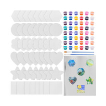 104-teiliges magnetisches Leinwandset (7,6 cm), Malset für Kühlschrank, Spind, DIY-Kunst, Bastelfarben,