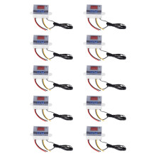 10X 220V Digital LED Temperature Controller 10A Thermostat Switch Probe New
