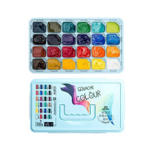 24-Farben-Gouache-Set (Gel), Kunst, Anfänger, konzentrierte Gouachefarbe, 30 ml, Nachfüllpackung