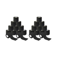 24 Rollen selbstklebender Vliesverband, Outdoor-Sportverband, Fingergelenkverband, 5 cm x 4,5 m, Schwarz