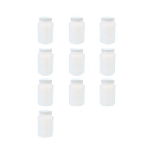 10X Laboratory Chemical Storage Case White Plastic Wide-Neck Bottle 500 ml