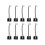 10X Plastic Compressor Thermal Overload Protection for Air Conditioner with Cable Black 1