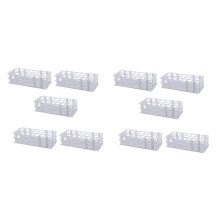 10X Plastic test tube rack for 30 mm tubes, 21 well, white, removable (21-hole)