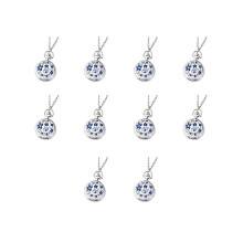 10 Pairs of Classic Fashion Retro Quartz Small Anemone Blue Pocket Watches