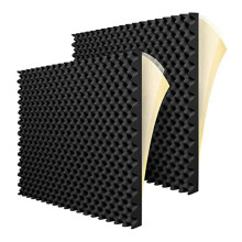 12 packs of self-adhesive acoustic foam panels, fire-resistant soundproof wall, noise-reducing foam for studios, etc.