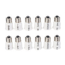12er-Pack E12 auf E14 Weißlampen-Konverter LED-Lampenfassung Lampenadapter Sockelwechsler Hohe Qualität