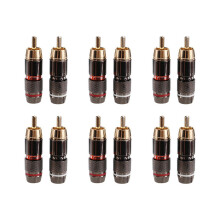 12 RCA-Steckeradapter, Lötverbinder für Audio, Video, CCTV, IP-Kameras, Sicherheitskoaxialkabel, lötbar