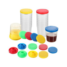 24-teiliges Farbbecher-Set, auslaufsichere Farbbecher mit Klappdeckeln, Künstlerbedarf für Schule und