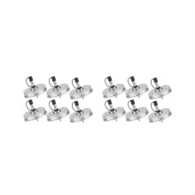 12-teiliges Set aus 70-mm-Einmachgläsern aus Edelstahl mit Standard-Ausgießdeckeln und Kunststoffkappen